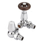 Chelsea Chrome Thermostatic Radiator Round Valves with 130mm Pipe Sleeves - Corner - welovecouk