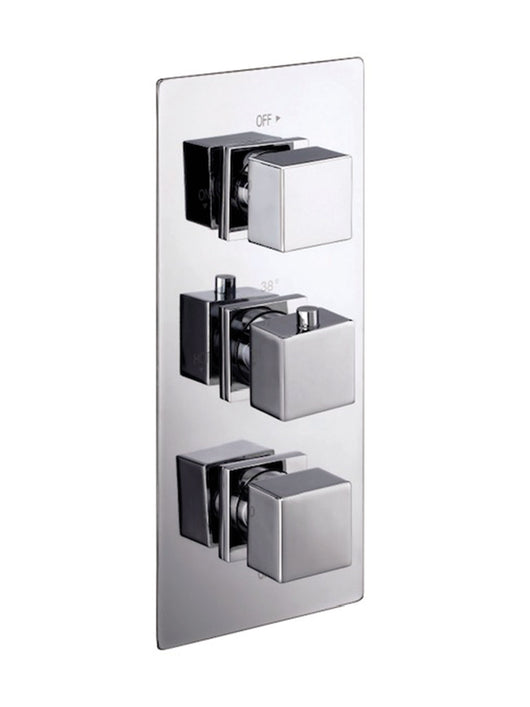  Block Push Shower Valve Square (2 Outlet)