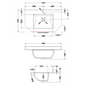 Bayswater Victrion 1 Tap Hole Marble Worktop - White 750mm