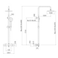 SDG Round Exposed Thermostatic Rigid Riser & Dual Kit Twin Shower - Brushed Brass