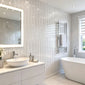 SDG PVC Ceiling Panel - 2700 x 250 x 9.5mm (5 Pack) - White Sparkle & Chrome