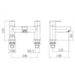Aquadart Camden Bath Filler - Chrome