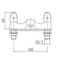 Aquadart Conway Deck Mounted Bath Filler WRAS - Chrome - welovecouk