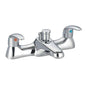 Conway Deck Mounted Bath Shower Mixer with Slider Rail Kit - Chrome - welovecouk