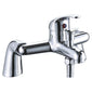 Aquadart Conway Round Dual Bath Shower Mixer Kit with Rain Shower Rose & Handset - Chrome