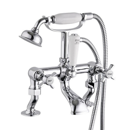  Aquadart Bayswater Cranked Bath Shower Mixer - Chrome