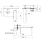 Aquadart Hadley Wall Mounted Basin Mixer - Matt Black
