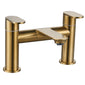 Albury L Shape Shower Bathroom Suite - Brushed Brass - 1700