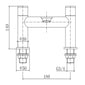 Aquadart Albury Bath Filler - Brushed Brass - welovecouk
