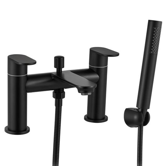  Albury Mono Basin Mixer & Bath Shower Mixer Packs - Black - welovecouk