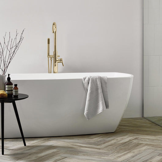  Aquadart Albury Freestanding Bath Shower Mixer - Brushed Brass