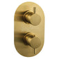 Hadley L Shape Shower Bathroom Suite - Brushed Brass - 1500