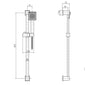Aquadart Concealed Shower System Squared Twin Valve with Outlet Elbow and Slide Rail Kit