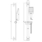 Aquadart Observa Deluxe Square Slide Rail Kit - Brushed Brass
