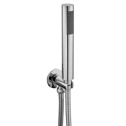  Aquadart Minimal Round Wall Outlet & Shower Kit - Chrome - welovecouk