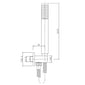 Aquadart Minimal Square Wall Outlet & Shower Kit - Chrome - welovecouk