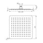 Aquadart Observa Deluxe 250mm Square Shower Head - Chrome