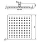 Aquadart Observa Deluxe 300mm Square Shower Head - Chrome - welovecouk