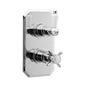 Nuie Beaumont Traditional Chrome Concealed Shower Valve Dual Handle - welovecouk