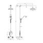 Nuie Traditional Thermostatic Shower Valve & Dual Kit - Brushed Pewter - welovecouk