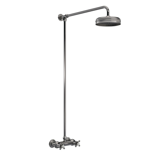  Nuie Traditional Thermostatic Shower Valve & Kit - Brushed Pewter - welovecouk