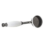 Nuie Minimalist White Topaz Large Traditional Handset - Brushed Pewter - welovecouk