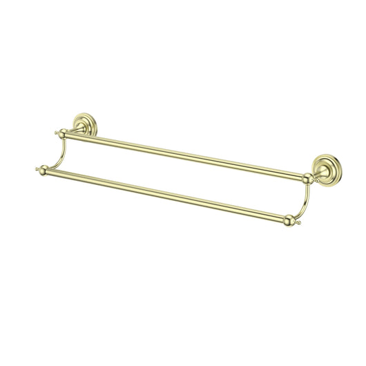  Holborn Double Towel Rail – Brushed Brass - welovecouk