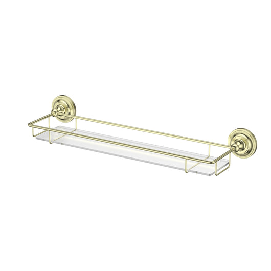  Holborn Glass Shelf- Brushed Brass