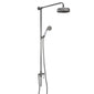Hudson Reed Rigid Riser Shower Kit With Handset - Brushed Pewter - welovecouk