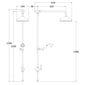 Hudson Reed Rigid Riser Shower Kit With Handset - Brushed Pewter - welovecouk