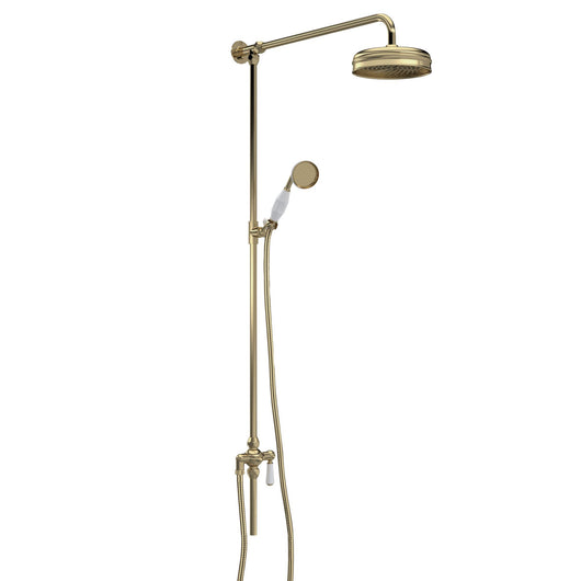  Hudson Reed Dual Rigid Riser Kit - Brushed Brass - welovecouk