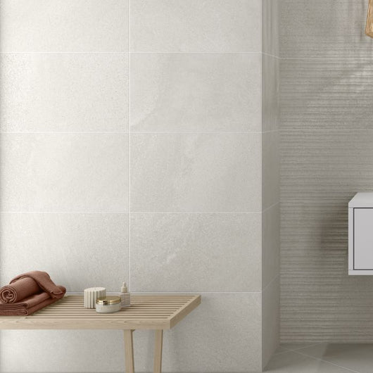  Biddick White Rectangle Tile - welovecouk