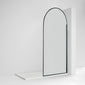 1400 x 800mm Stone Shower Tray & 8mm Screen Pack - Black Arched Frame