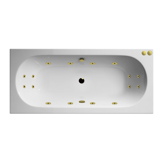  Arc Double Ended Whirlpool Hydrotherapy SPA Bath - 1700 x 750mm - welovecouk