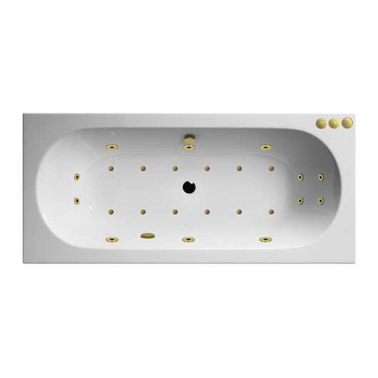  Arc Double Ended Whirlpool Hydrotherapy SPA Bath - 1700 x 750mm - welovecouk