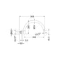 Nuie Curved 310mm Wall Mounted Shower Arm - Brushed Pewter - welovecouk