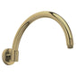 Nuie Curved 310mm Wall Mounted Shower Arm - Brushed Brass - welovecouk