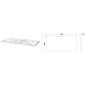 Nuie Arno 800mm Wall Hung 1-Drawer Vanity & Laminate Worktop - Gloss White