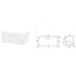 Nuie Arno 800mm Wall Hung 1-Drawer Vanity & Laminate Worktop - Gloss White