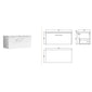 Nuie Arno 800mm Wall Hung 1-Drawer Vanity & Laminate Worktop - Gloss White