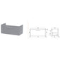 Nuie Arno 800mm Wall Hung 1-Drawer Vanity & Laminate Worktop - Satin Grey