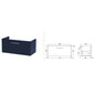 Nuie Arno 800mm Wall Hung 1-Drawer Vanity & Laminate Worktop - Midnight Blue