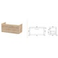 Nuie Arno 800mm Wall Hung 1-Drawer Vanity & Laminate Worktop - Bleached Oak