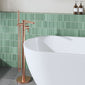 Nuie Arvan Freestanding Bath Shower Mixer with Kit - Brushed Bronze - welovecouk