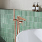 Nuie Arvan Freestanding Bath Shower Mixer with Kit - Brushed Bronze - welovecouk