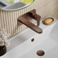 Nuie Arvan Wall Mounted 2 Tap Hole Basin Mixer With Plate - Brushed Bronze - welovecouk