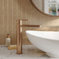 Nuie Arvan High Rise Mono Basin Mixer (No Waste) - Brushed Bronze - welovecouk