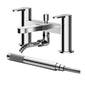 Nuie Arvan  Deck Mounted Bath Shower Mixer With Kit - Chrome - welovecouk