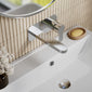 Nuie Arvan Wall Mounted 2 Tap Hole Basin Mixer With Plate - Chrome - welovecouk
