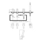 Nuie Arvan Deck Mounted 4 Tap Hole Bath Shower Mixer No Spout - Chrome - welovecouk